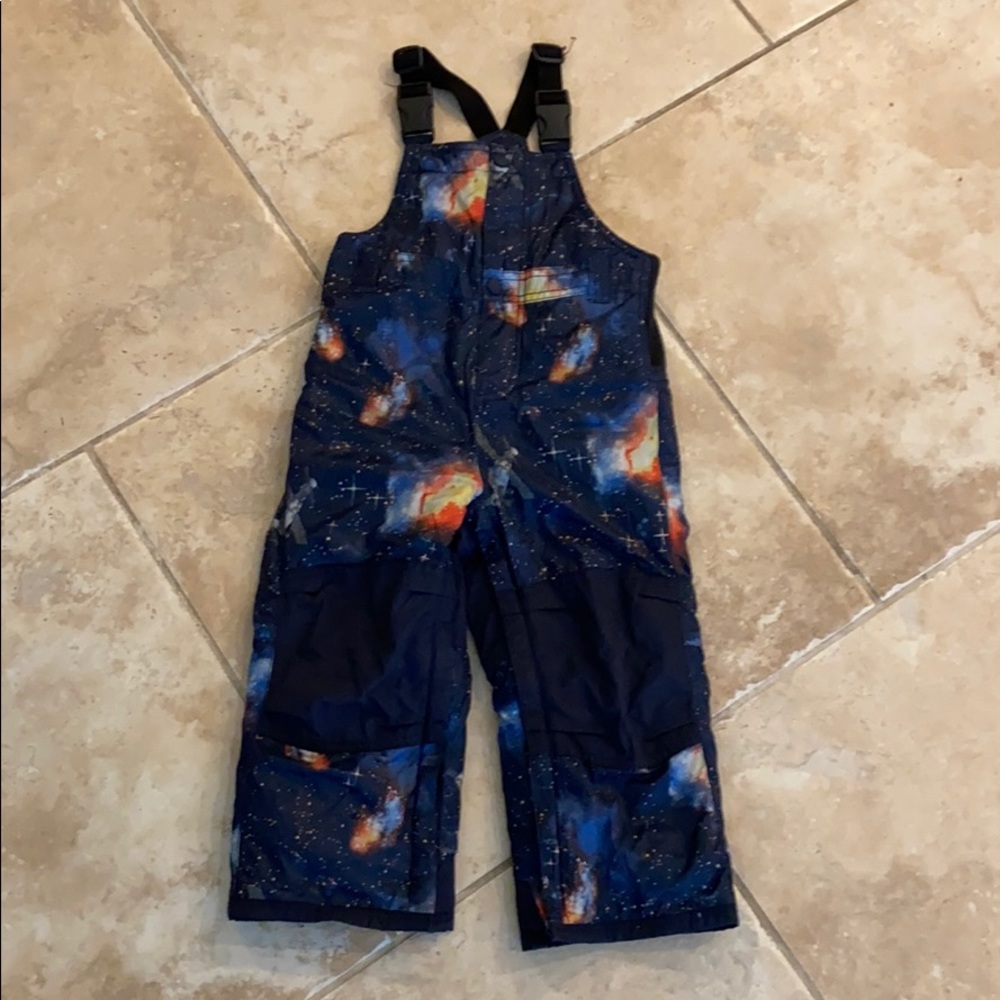 Galaxy space themed snowbib / snowpants 3y